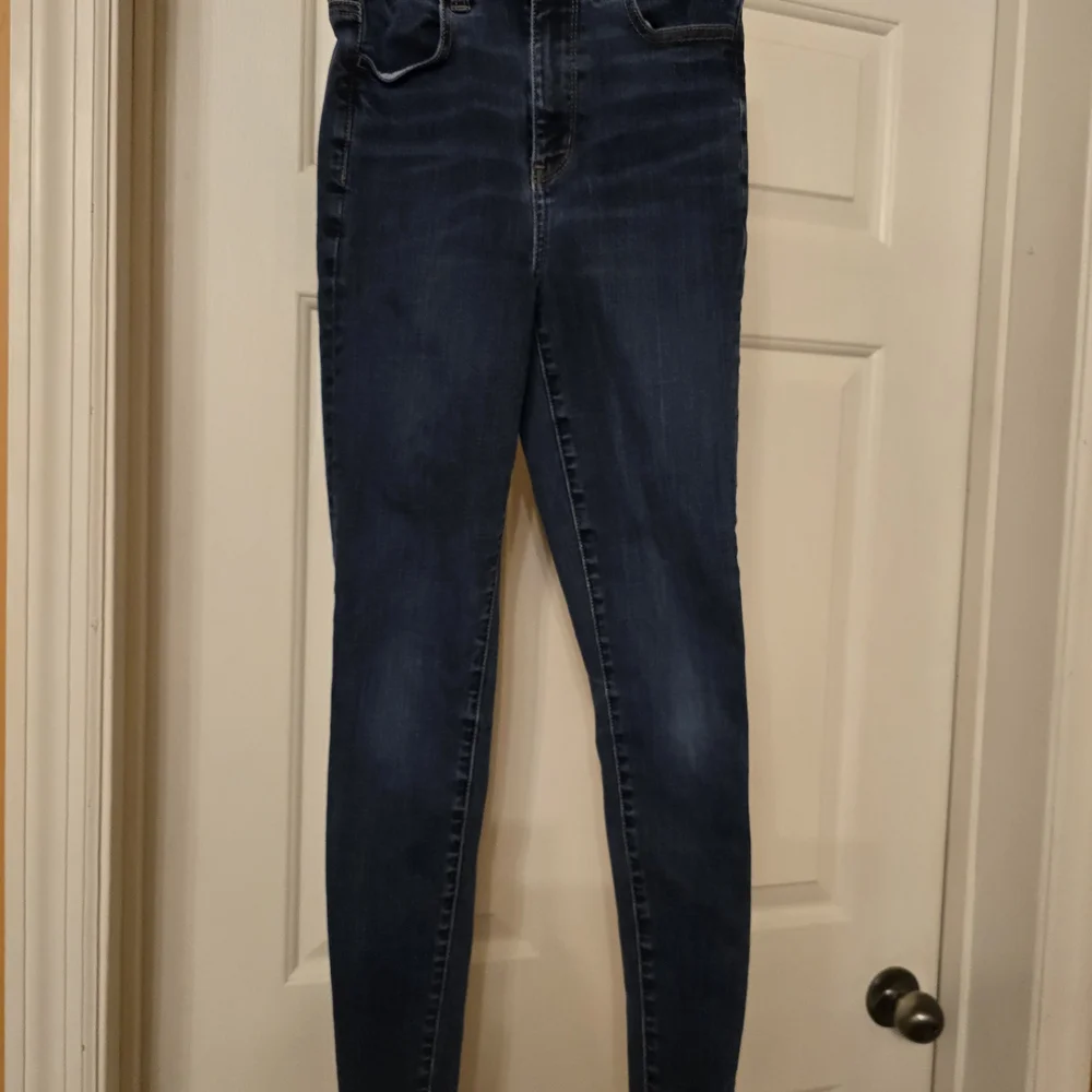 American Eagle Dark Blue 360 Nexfit Level Stretch Skinny Jeans Size 00 Junior - Picture 2 of 5